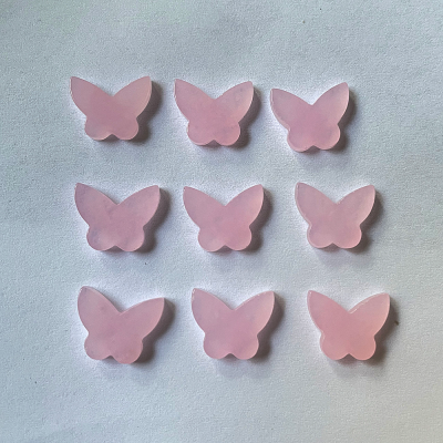 New Arrival  Butterfly Shape  Natural Pink Jade Stone