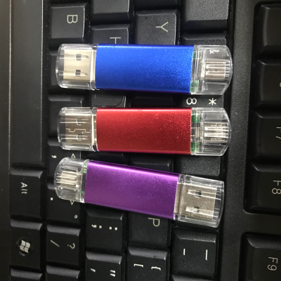 logo usb memory stick dual port for mobile 2gb 4gb 32gb 64gb