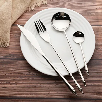 Modern Design Chef Stainless Steel Cutlery Set Knife Spoon Fork Tableware for Steak Gift Bulk Metal Cutlery