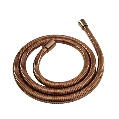 Modern Rose Gold Stainless Steel Flexible Durable Easy Installation Hand Held Shower Hose for Bathroom