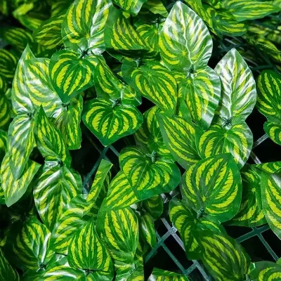 Artificial Hedge Green Leaves Artificial Plant Watermelon Green Leaf Fence for Backdrop