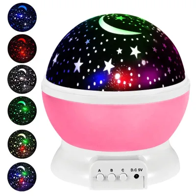Star Master 360 Degree Rotation Sky Starry Light 8 Multicolor 3d Night Lamp Projector Kids Led Star Night Light