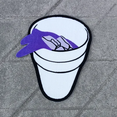 3d Printed Carpet  Life Creative Custom Carpets  Novel White Cup Custom Mat