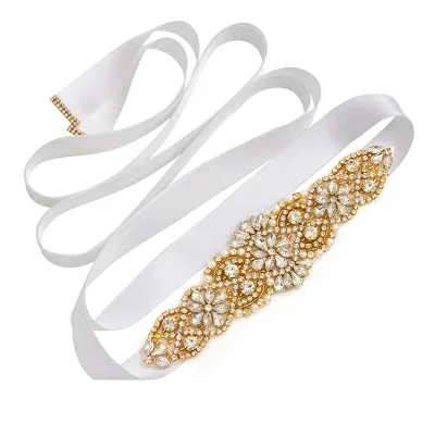 Amelie Bridal Cross-Border Female Waist Belt Rhinestone Crystal Pearl Sash Wedding Dress Accessories Fashion Wedding Belts