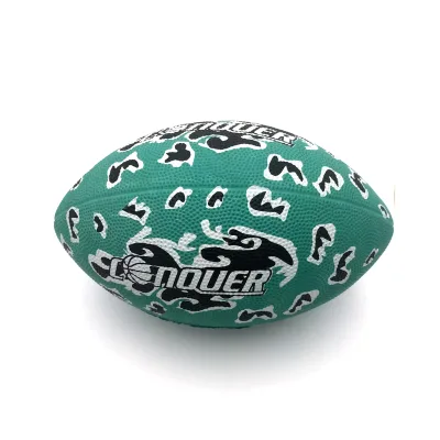Professional Custom Logo Sports Leather Composite Official Rugby Ball Match Use Nice Grip American Football for Kids and Adults