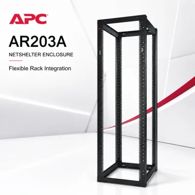 AR203A APC NetShelter 4 Post Open Frame Rack 44U Square Holes Made in Philippines