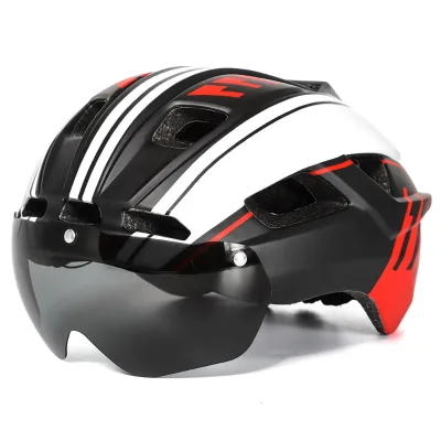 Wholesale High Quality Aerodynamic Route Casque De Velo Bike Helmet With Magnetic Lens With Magnetic Lens and Lights