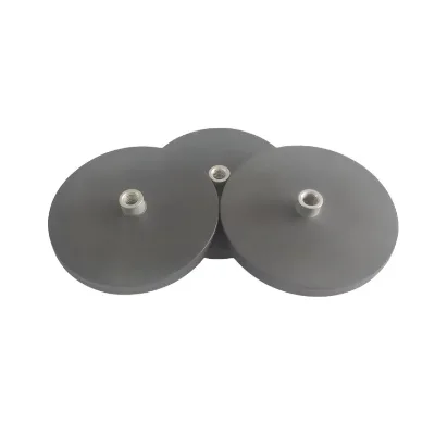 Customized Black Rubber Coated Neodymium Pot Magnets N35 Industrial Rare Earth NdFeB Permanent N35 Multi Polar Magnetization