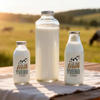 glass storage milk bottle Screw Neck Milk Bottles Juice Water Bottles 1 liter 12 oz 250ml 350ml 750ml glass milk bottle