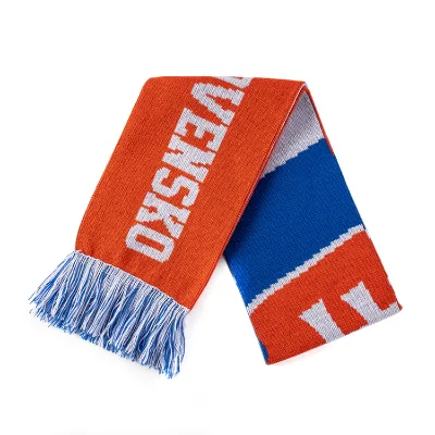 Oem Customized Winter Thickened Cotton Warm Knitted Scarf Jacquard European and American Style Knitted Scarf