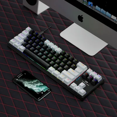 K710 Electronic Sports Mechanical Keyboard TYPE-C Key Line Separation Replaceable Axis Computer Game Wired Mechanical Keyboard