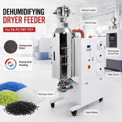 Honeycomb Rotor Dehumidifying Dryer Feeder for PA PC PBT PET Plastic Granules