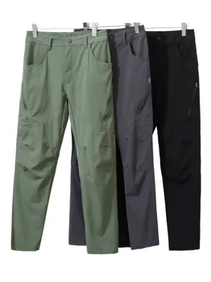 Custom Men's Outdoor Golf Hiking Running Nylon Spandex Stretch Lightweight Breathable Quick-drying Performance Pants Wholesale