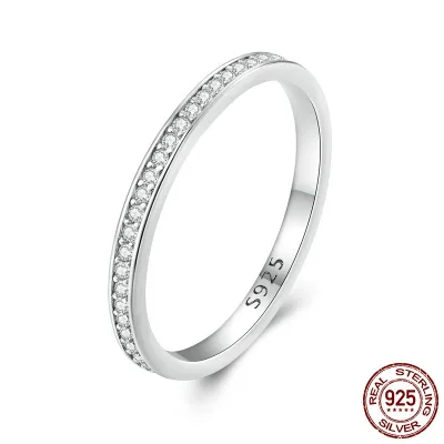 S925 Sterling Silver Moissanite Ring: Simple, Versatile, and Exquisite; Stylish and Suitable for Everyday Wear; Can Be Stacked.