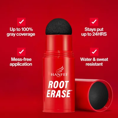 Hot Root Erase Hair Concealer Instant Root Touch-Up 02 Dark Brown | Covers Gray Hair Keratin Herbal All Hair Types Premium Cream