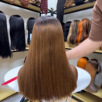 Foris 2x6 4x4 5x5 6x6 13x4 HD Lace Brown Color Wigs SDD Human Wigs With Closures Wholesale Raw Virgin Hair Wigs Fast Shipping