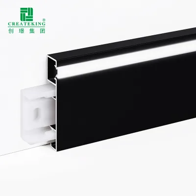 Foshan Factory Modern Aluminum Alloy Floor Skirting Baseboard LED Light for Hotels Flooring Accessories Customizable Sizes