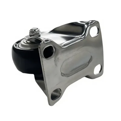 Furniture Fixed Caster 2 Inch Gold Diamond PVC SS304 25kg Durable Smooth for Display Rack Hardware