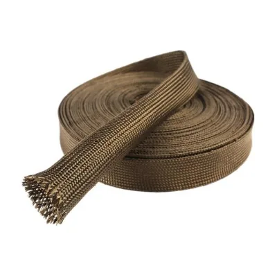 Heat Resistant Basalt Braided Sleeving Protection Basalt Fiber Protection Sleeves in Refineries