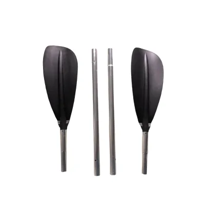 4 Pieces Sit on Top Plastic Blade Adjustable Aluminum Fishing Kayak Paddle With Spring Clip