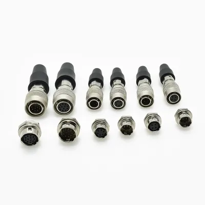 HR10A-7P-6S 4P/12-core Industrial Camera Socket Plug Connector Gold-plated Copper Contacts Copper Alloy Housing for Automated