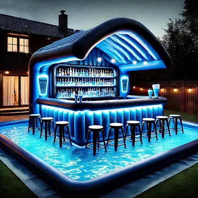 2025 Hot Sale High Quality Multi-Person Inflatable Pool Bar Sofa Lounger Leisure Floating Row for Park Amusement