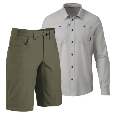Custom Men's Hunting Fishing Shorts Heavy Duty Quick Dry Comfortable Stretch Ideal for Long Hikes Full Custom Color Logo Tags