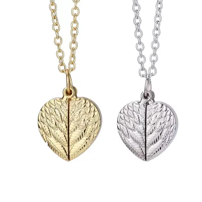 Blank Sublimation Jewelry Angel Wing Locket Photo Sublimation wings Pendant