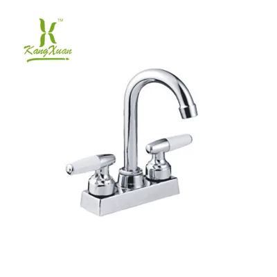 4 Inch Lavatory Basin Faucet Hot and Cold Water Mixer Basin Tap Lavatory Faucet, ABS Health Water Tap