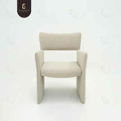 Nordic Customized Wabi Sabi Accent Chairs Modern Luxury Single Sofa Chair Comfy Fabric Dining Chairs for Dining Room Furniture