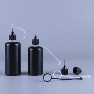 new 5ml 10ml 15ml 20ml 30ml Needle Tip Glue Bottle Applicator Diy Quilling Tool Precision Black Needle Bottle Squeeze Bottle