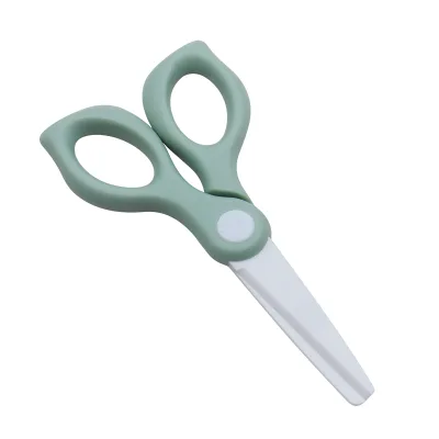 New Arrival Ceramic Scissors with Cover Children's Complementary Food Kitchen Scissors Baby Food Scissors for Cutting Food