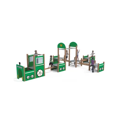 HONSON Kids Safety Amusement Park Playground Outdoor Playground Set Children Plastic Slide Climbing and Slide Set With Low Price