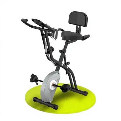 Foldable Exercise Bike with Magnetic Resistance 8 Levels Battery Powered LCD Display Heart Rate Sensor & Phone Holder