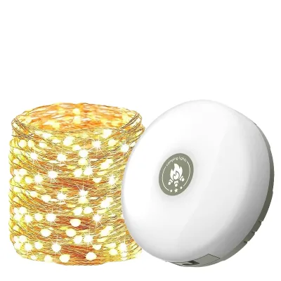Camping Lights String, 4 in 1 Upgraded Outdoor String Lights with 8 Lighting Modes, 30s Recovery, USB Charging