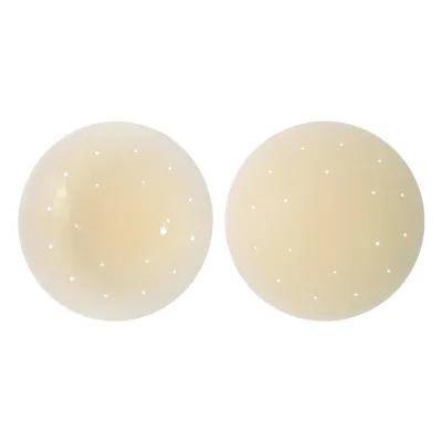 New Arrival Women's Sexy Silicone Reusable Breathable Seamless Nipple Cover Self-Adhesive Hole Accessory for Underwear