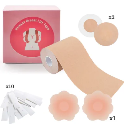 Boob Tape Breast Lift Tape for Large Breasts With Nipple Covers 10pcs Lingerie Tape Invisible Boobtape for A-G Cup