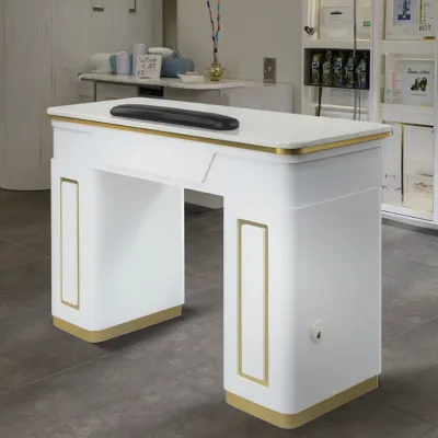 Modern Luxury Pedicure Spa Chair with Shiatsu Massage Vibrating Seat Crystal Bowl White Gold-plated Craftsmanship Large Drawers