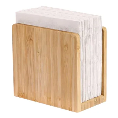 Bamboo Vertical Napkin Holder-European Design Kitchen Use Custom Logo Option Strong & Waterproof