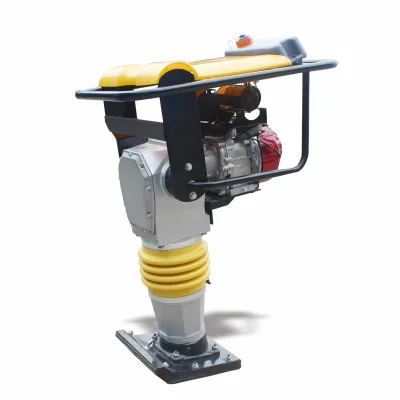 High-Speed Manual Push Gasoline Motor Tamping Rammer Vibrating Soil Tamper Machine for Road Machinery