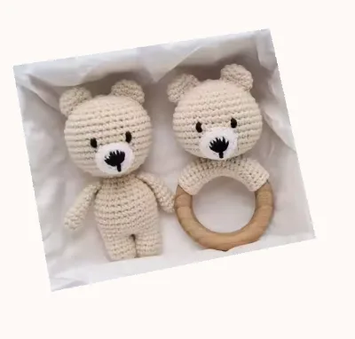 Crochet Toys Baby Easter Gifts Handmade Stuffed Animal Knitted Plush Toys for Newborn Lovey Sleep