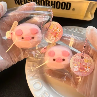 Wholesale Viral Pig Milk Bun Squishy Toy Cute Pink Pig Ultra Soft Mud Texture TPR Moldable Hand Squeeze Stress Relief Fidget Toy