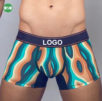 Customised Lettering Around Waistband Printed Boxer Shorts for Men