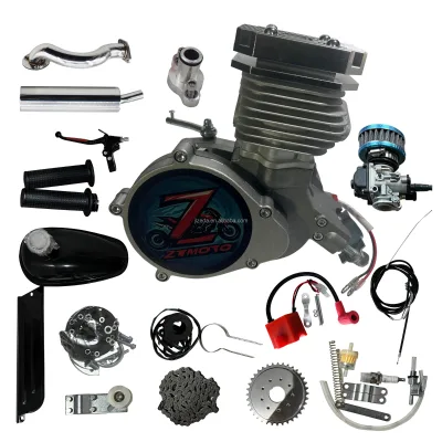 More 5.5HP gasoline bicycle moped bike PHBG21mm carb 2 stroke bike engine 85cc startor85 Nikasil-plated cylinder CNC Anodized