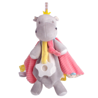 Baby Security Blanket, Soft Stuffed Animal Plush Security Blanket Soothing Toy for Baby Toddlers Kids