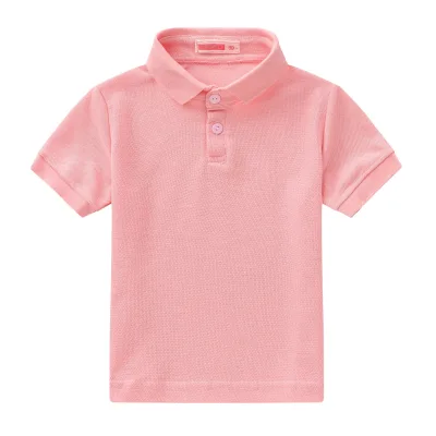 New Arrival Children's Summer Solid-Color Short-Sleeve Unisex Class Uniform Polo Shirts T-Shirts 100% Polyester Wholesale