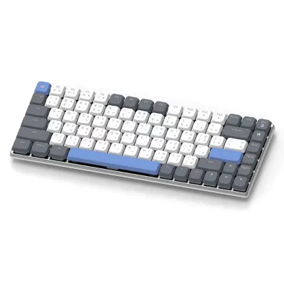 Gateron Switch Lower Profile Slim Custom Mechanical Gaming Keyboard New Bluetooth Wireless Wired Type C USB Interface LED Blue