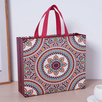 Laminated Non-Woven Silk Screen Printed Tote Bags for Garment Cosmetic Packaging-Custom Colors Multi-Size Options 44