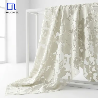 Rayon Lyocell Woven Jacquard Brocade Fabric Eco-Friendly Large Flower Fil-coupe Dress Sleepwear