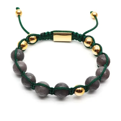 New Arrival Unisex Classic Gold Plated Bracelet Handmade Agate Bead Stone Quality Gift for Men and Women for Party Occasions